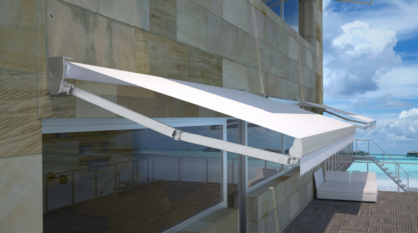 Toldo Premium de brazos articulados instalado