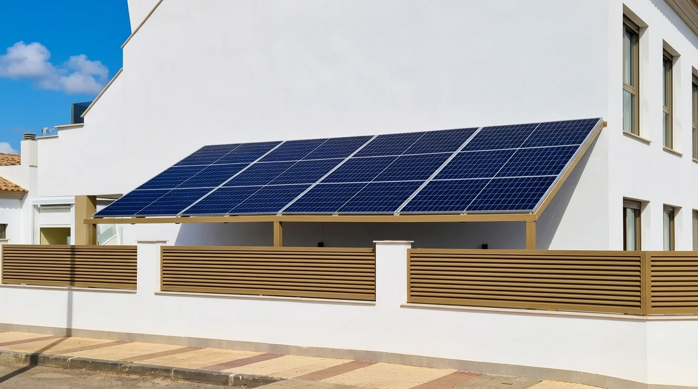 Paneles solares con estructura de apoyo de aluminio