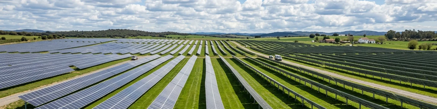 Estructura exterior con paneles solares