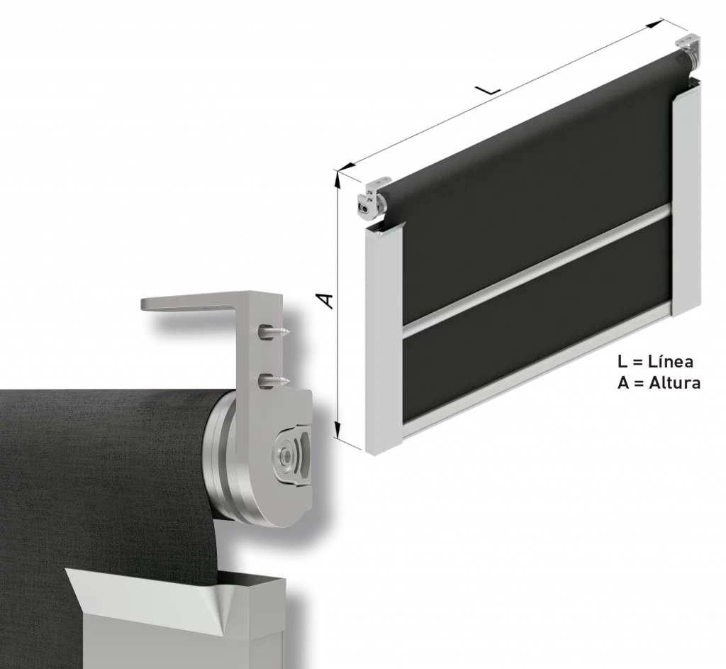 Vertical standard entre appuis - Screens verticaux pour la protection latérale et périphérique. à Alicante | Toldos Corona