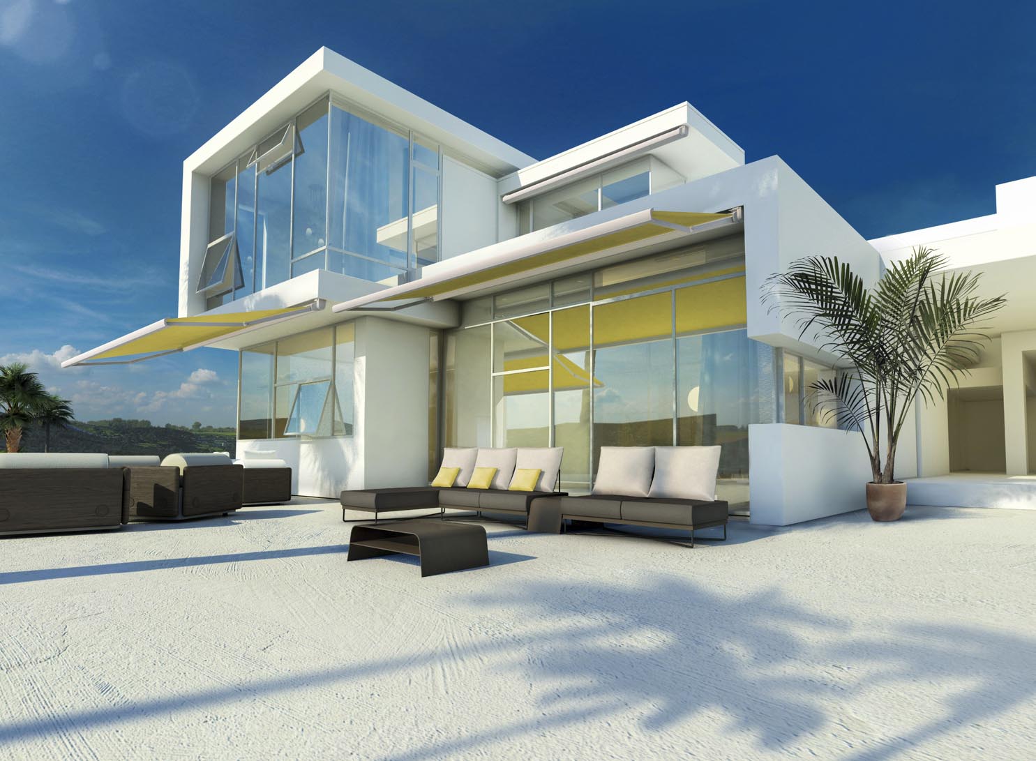 Système coffre Ares - Stores à bras articulés pour terrasses et patios. à Alicante | Toldos Corona